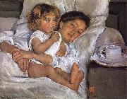 Mary Cassatt Breakfast on bed oil